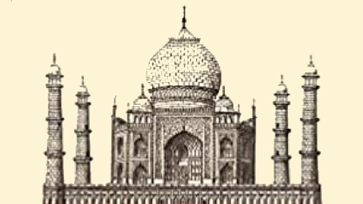 Old image of the Taj Mahal 